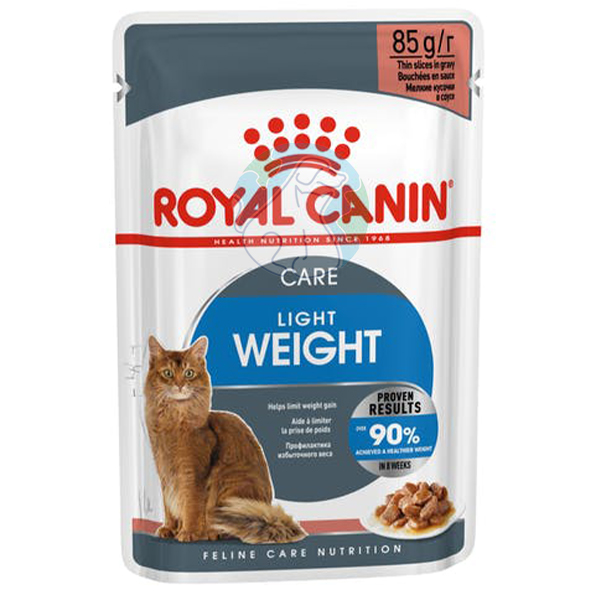 پوچ گربه در سس 85گرمی Light weight care royal canin